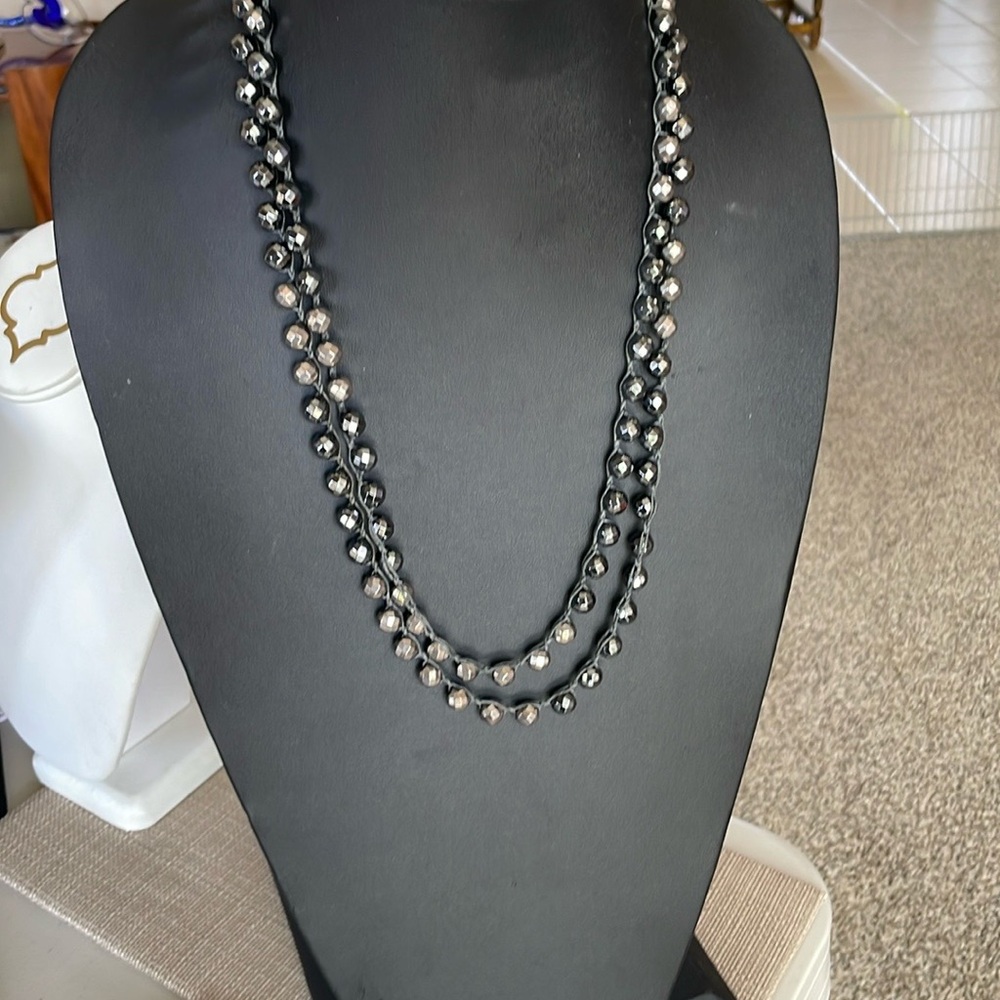 Boho Hematite Necklace